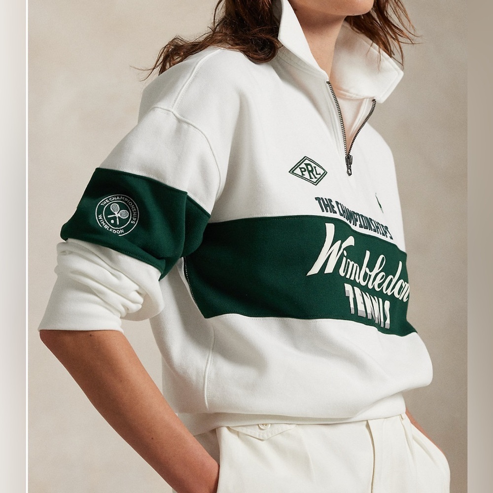 Polo Ralph Lauren Unisex Wimbledon Relaxed-Fit Fleece Sweatshirt - Picture 2 of 7